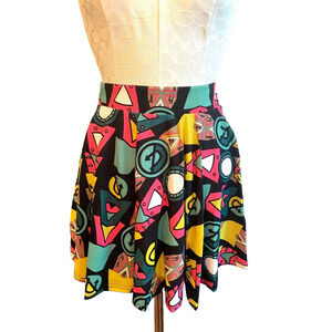 Medium Kathy Flare Skater Skirt New Geometric Bright Print Short A-Line Mini